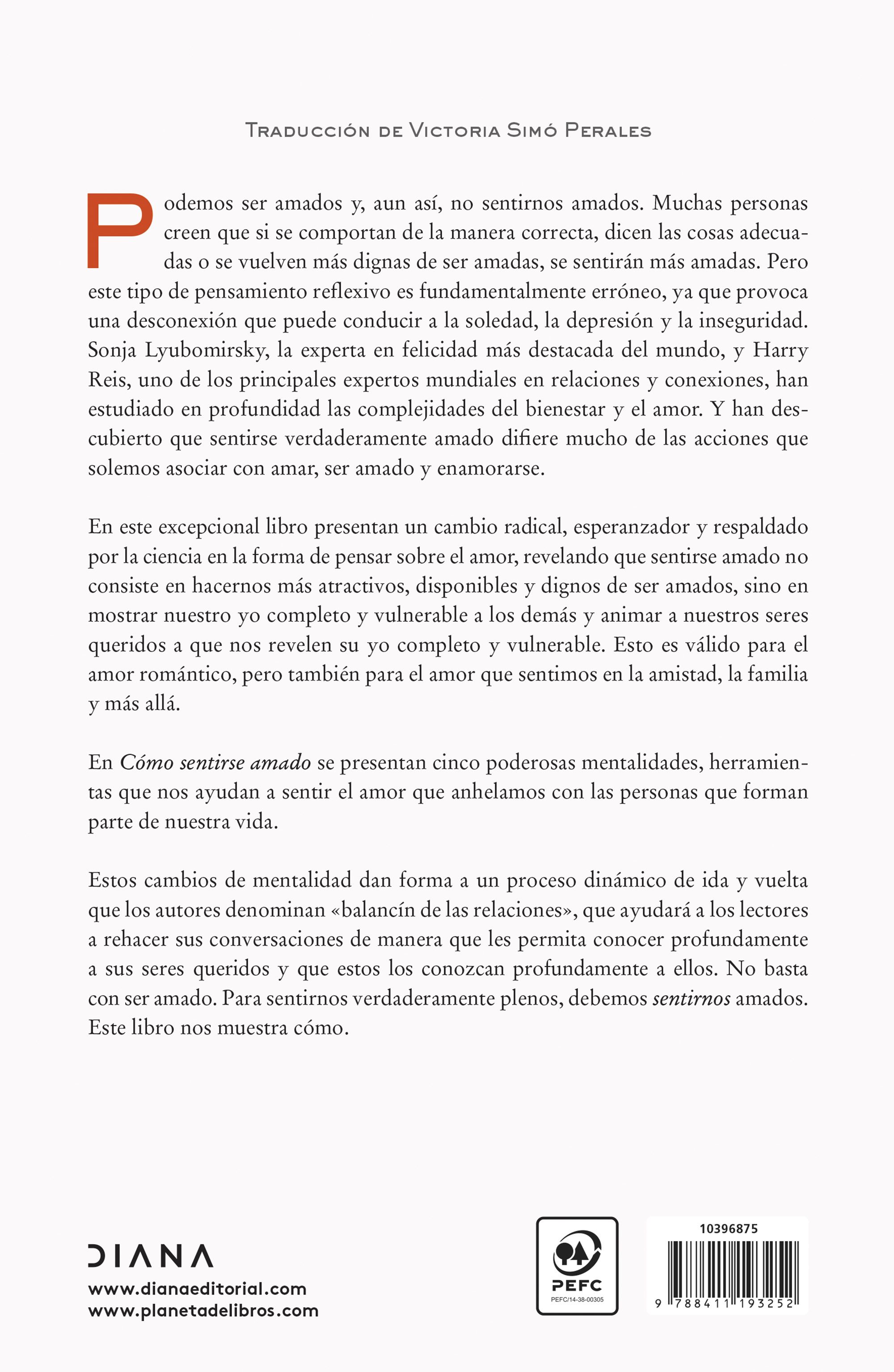 Miniatura contraportada Cómo sentirse amado