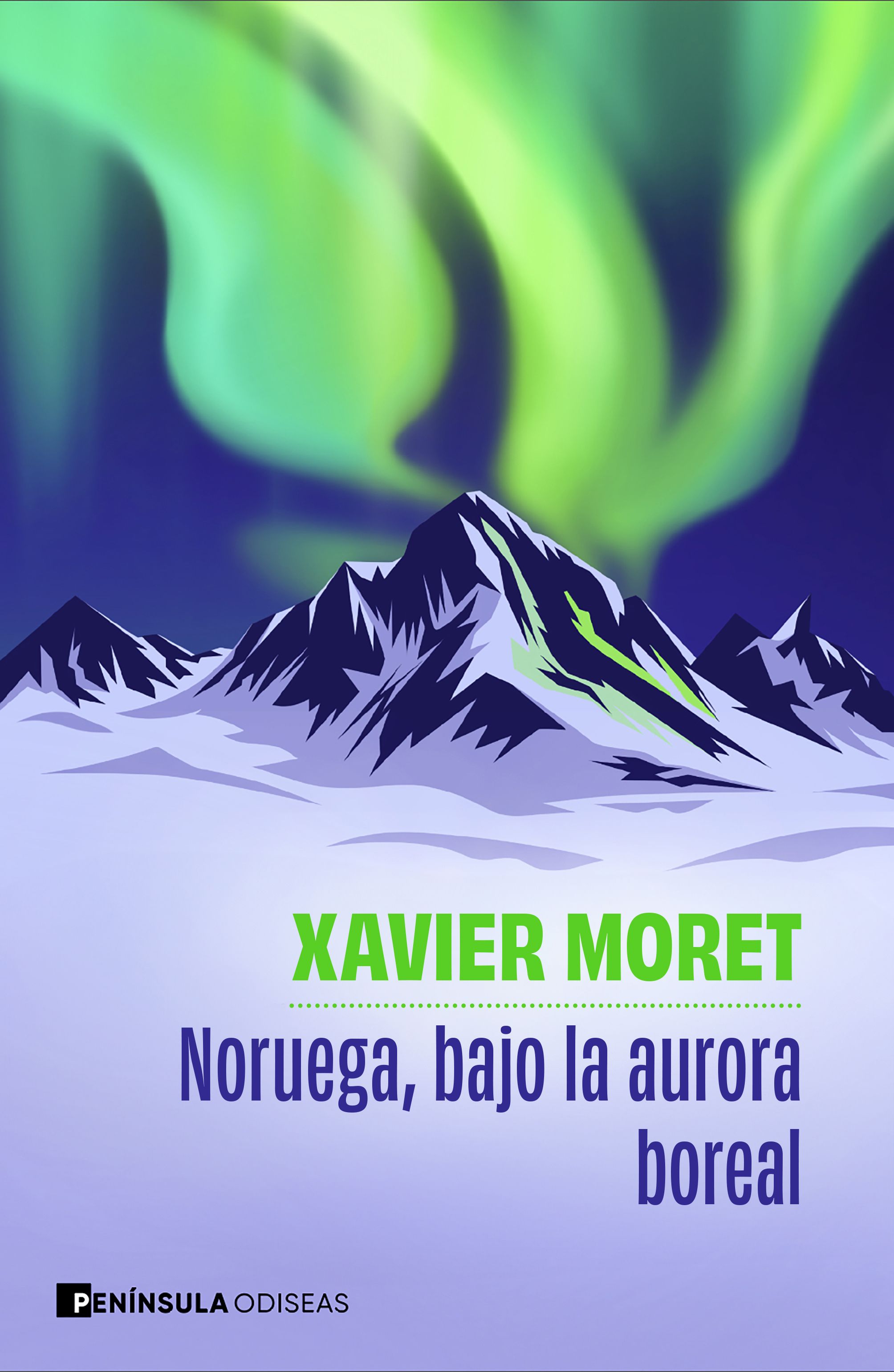Portada Noruega, bajo la aurora boreal