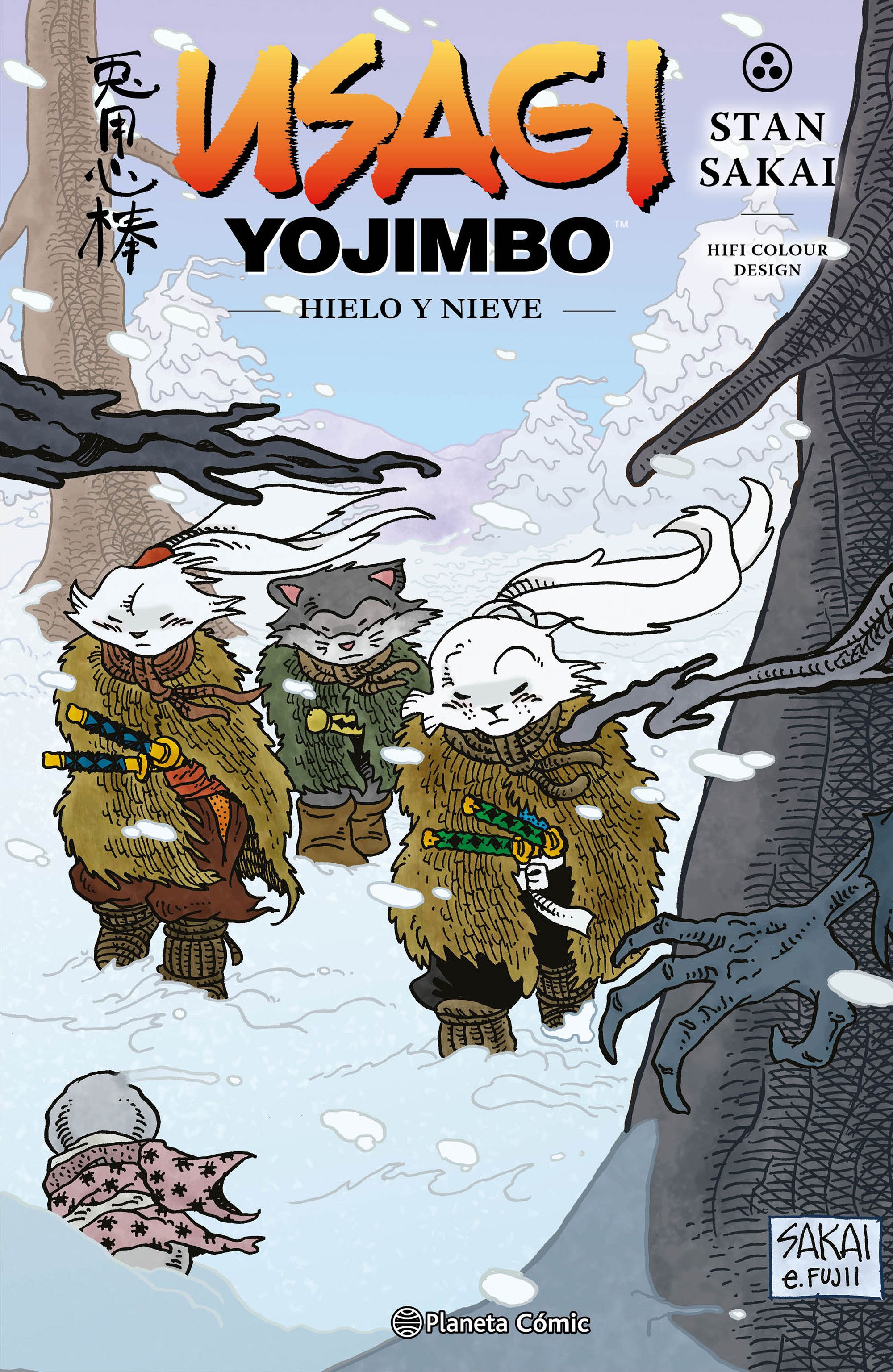 Portada Usagi Yojimbo: Hielo y nieve