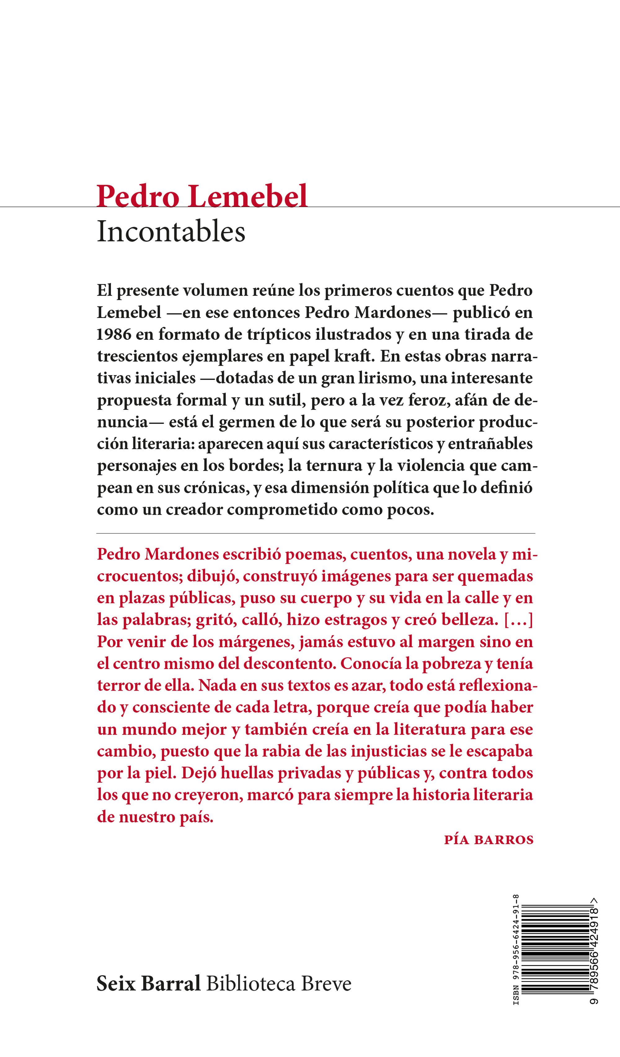 Miniatura contraportada Incontables