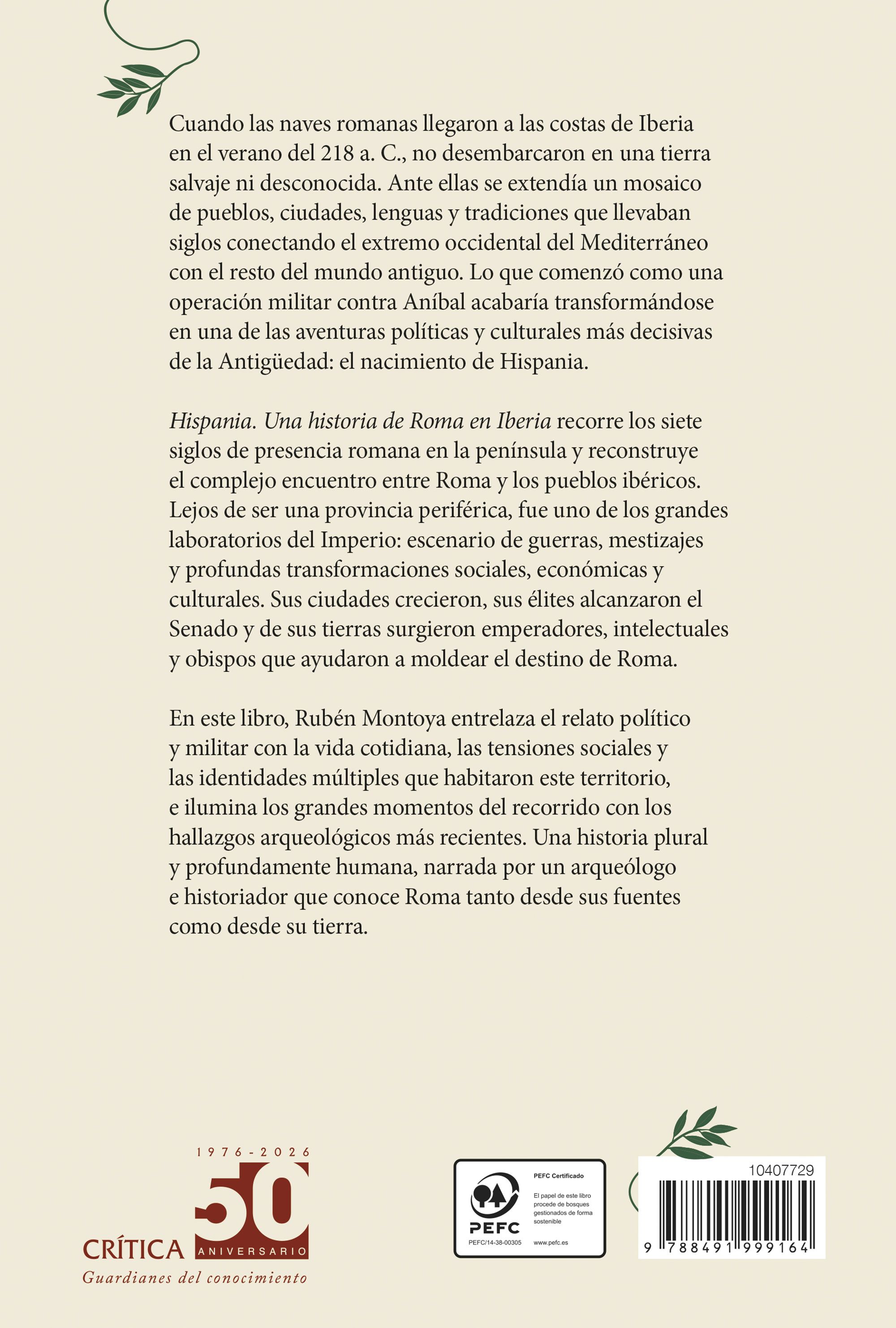 Miniatura contraportada Hispania. Una historia de Roma en Iberia