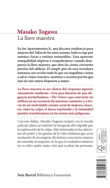 Contraportada La llave maestra