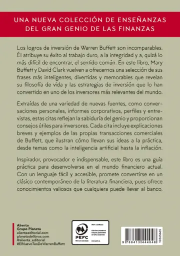 Contraportada El nuevo tao de Warren Buffett