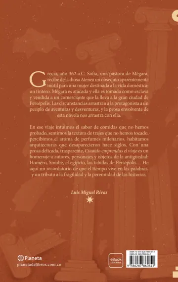 Contraportada Cuando emprendas el viaje