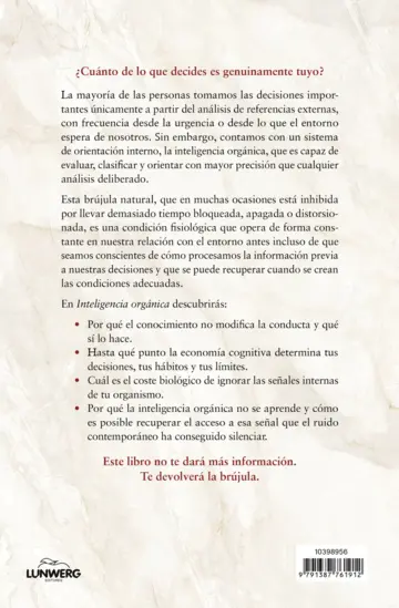 Contraportada Inteligencia orgánica