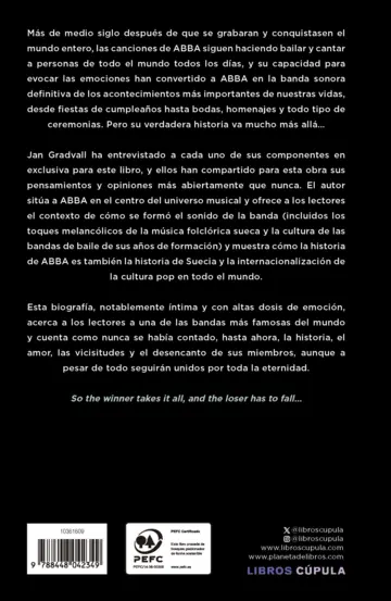 Contraportada Melancolía encubierta: el libro de ABBA