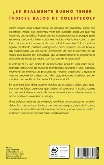 Contraportada El engaño del colesterol