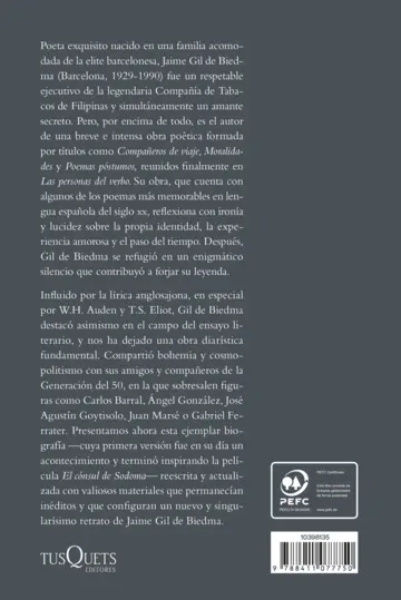 Contraportada Jaime Gil de Biedma
