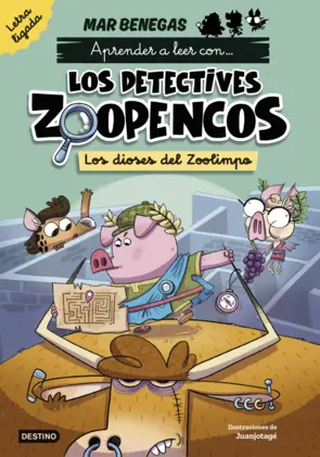 Portada Aprender a leer con... Los Detectives Zoopencos Letra ligada 2. Los dioses del Z