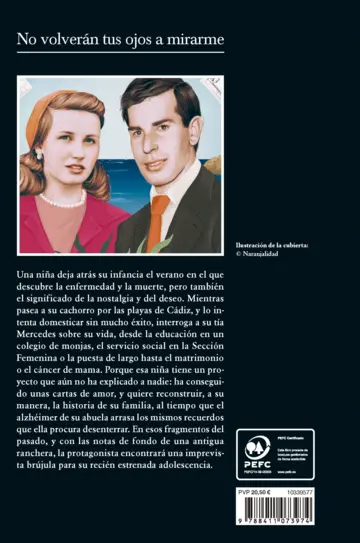 Contraportada No volverán tus ojos a mirarme