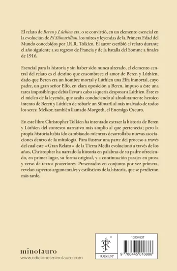 Contraportada Beren y Lúthien