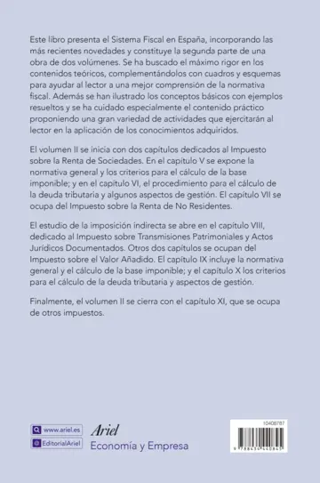 Contraportada #Sistema fiscal español II_2026