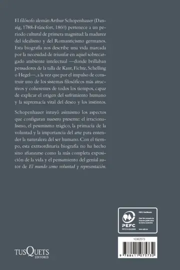 Contraportada Schopenhauer y los años salvajes de la filosofía