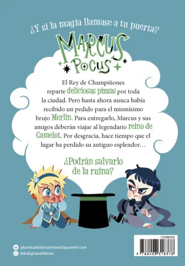 Contraportada Marcus Pocus 8. Pizzas y dragones