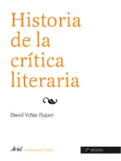 Portada Historia de la Crítica Literaria (nva.prest)