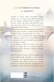 Miniatura contraportada La interpretadora de sueños