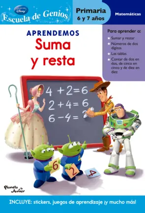 Portada Aprendamos suma y resta - Toy story