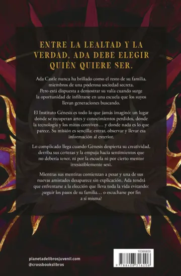 Contraportada Academia de musas 1. Exilio