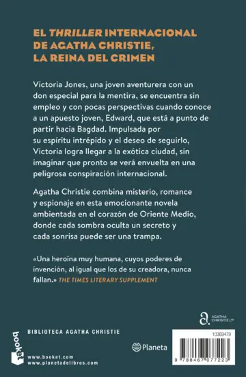 Contraportada Intriga en Bagdad