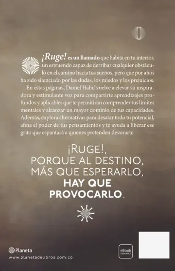 Contraportada Ruge o espera a ser devorado