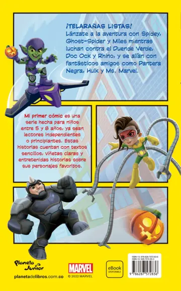 Contraportada Spidey y sus sorprendentes amigos. Cómic 1
