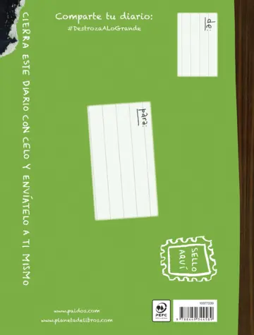 Contraportada Destroza este diario. A lo grande - Verde flúor