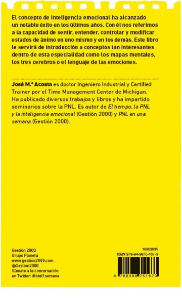 Contraportada Inteligencia Emocional en una semana