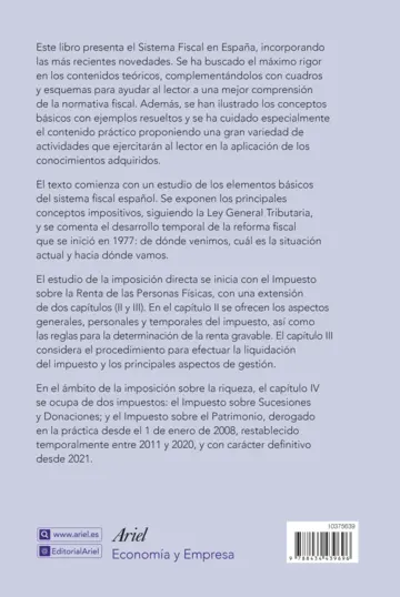 Contraportada #Sistema fiscal español I_2025