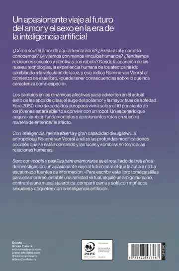 Contraportada Sexo con robots y pastillas para enamorarse