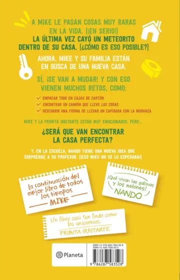 Contraportada Las aventuras de Mike 3: la mudanza