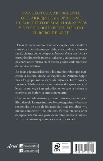 Contraportada Ladrones de arte