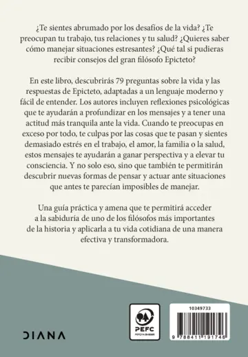 Contraportada Sin preocupaciones con Epicteto