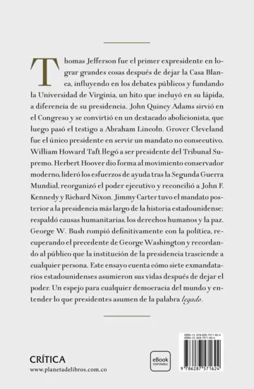 Contraportada La vida después del poder