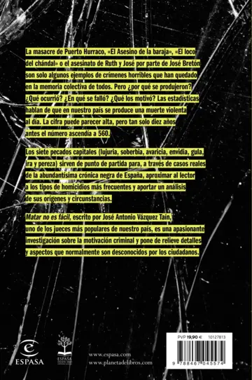 Contraportada Matar no es fácil