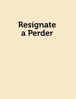 Portada Resignate a Perder