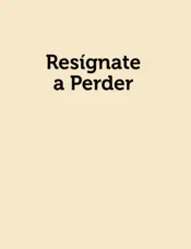 Portada Resignate a Perder