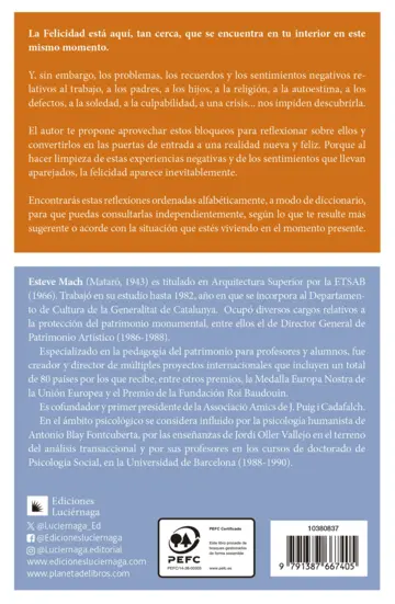 Contraportada Ya eres Felicidad