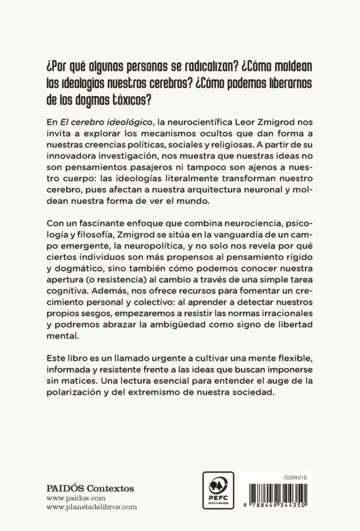 Contraportada El cerebro ideológico