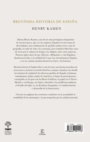 Contraportada Brevísima historia de España