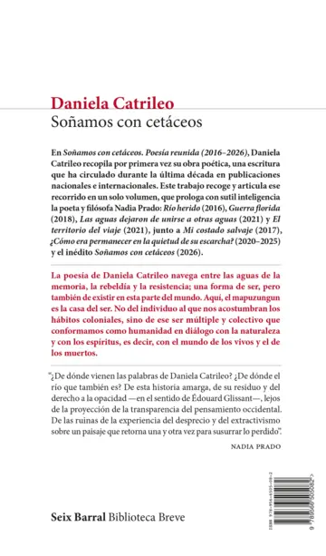 Contraportada Soñamos con cetáceos