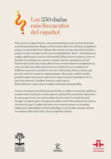 Contraportada Las 500 dudas más frecuentes del español
