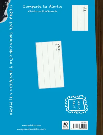 Contraportada Destroza este diario. A lo grande - Azul flúor