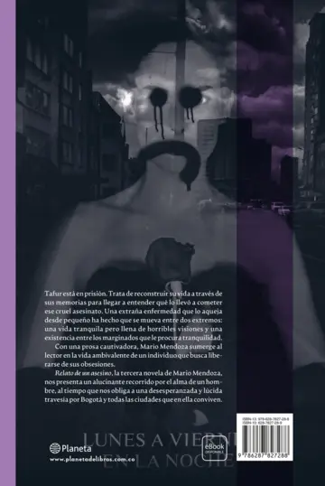 Contraportada Relato de un asesino