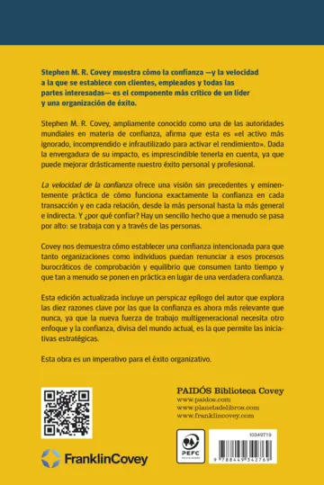 Contraportada La velocidad de la confianza