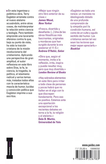 Contraportada Razón , Fe y Revolución