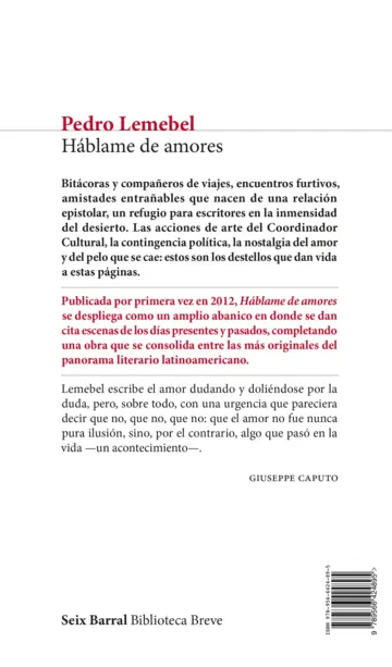 Contraportada Háblame de amores