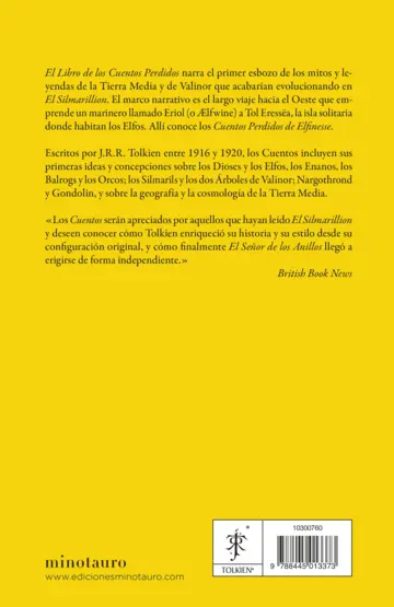 Contraportada Hª Tierra Media Nº 01/12 El libro de los cuentos perdidos 1