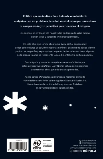 Contraportada No me llames ofendidito