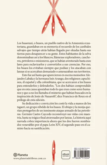 Contraportada La noche de las lanzas. Muerte de un obispo español en el Amazonas