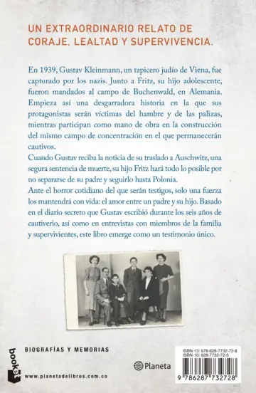 Contraportada El chico que siguió a su padre hasta Auschwitz